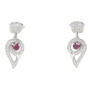 BVLGARI Diva Dream Earring K18 white gold/Ruberite tourmaline/diamond 14.4